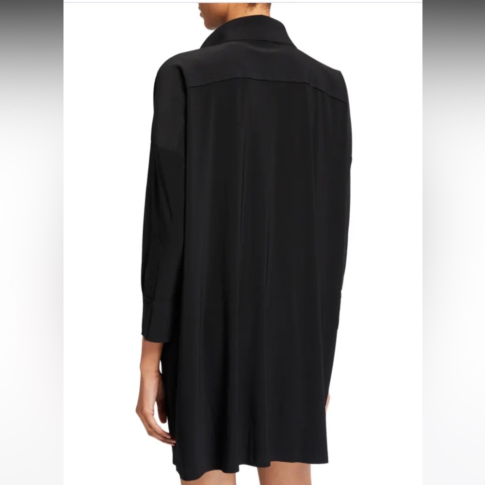 Norma Kamali Boxy Beach Coverup Shirt Black Size Small 36